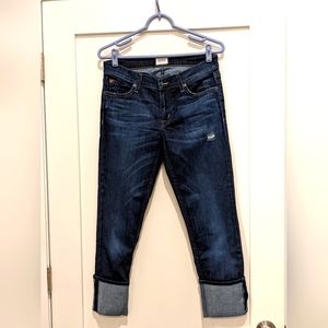 Hudson Muse Crop Skinny Denim with 5" Cuff, size 28